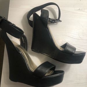 Tobi Black Heel Wedges